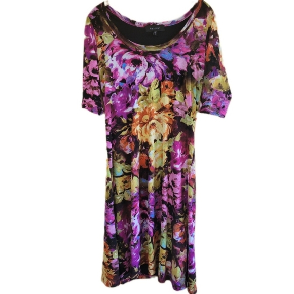 KAREN KANE Unique Floral Lined Mesh Bodycon Dress New Condition - Picture 5 of 6